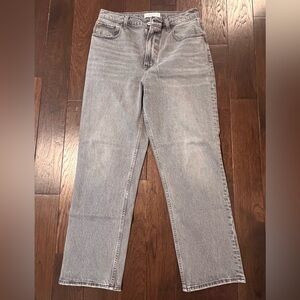 Abercrombie & Fitch Gray 90’s Straight Ultra High Rise Jeans